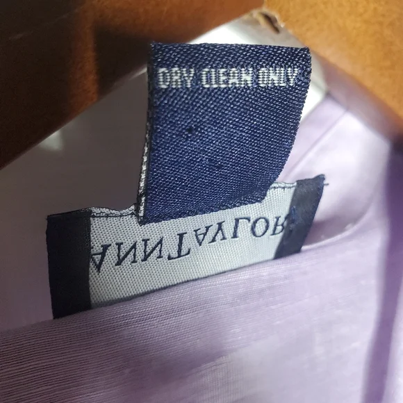 Ann Taylor Lavender Linen Silk Wrap Blouse Women’s Size 4 - Picture 6 of 6